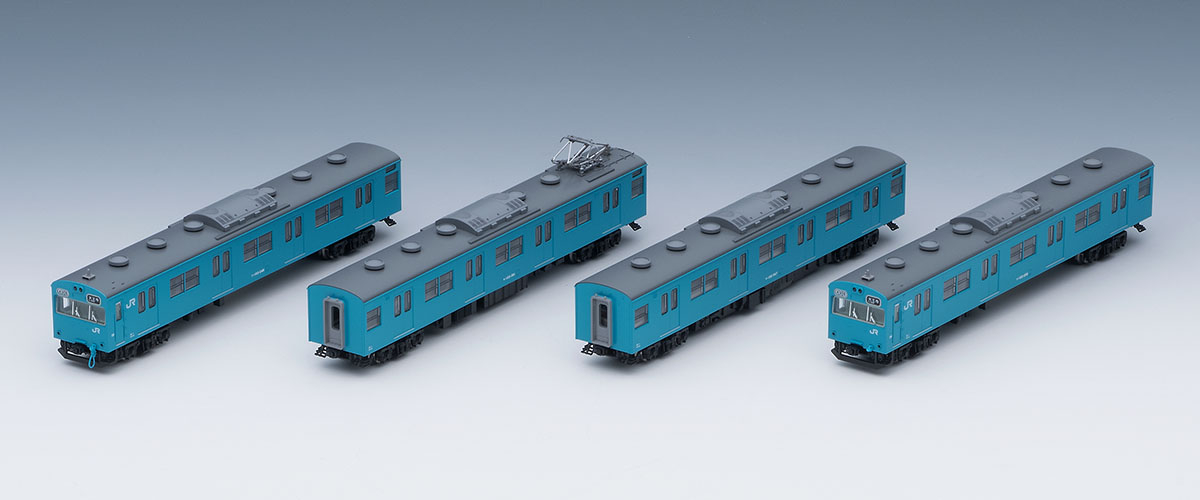 JR 103系通勤電車(JR西日本仕様・黒サッシ・スカイブルー)基本セット 