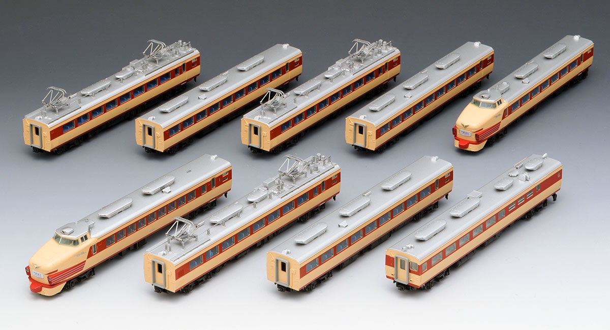 限定品 国鉄 485系特急電車(やまばと・あいづ)(室内灯入り)セット