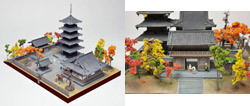 希少】ジオコレ 建物コレクション お寺 A2 B2 C2 セット 寺院