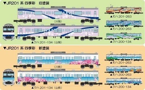 鉄道コレクション JR201系四季彩 4両セット旧塗装