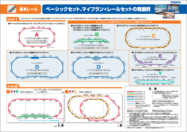 基本レール：ベーシックセット、マイプラン＋レールセットの発展例