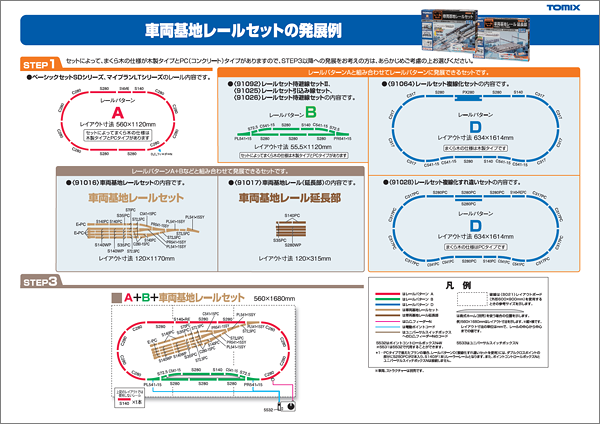 車両基地レールセットの発展例