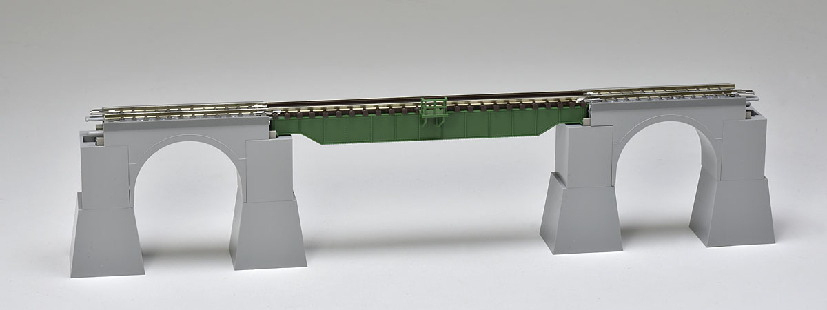 上路式ガーダー橋S140(F)(深緑)(PC橋脚・2本付)｜製品情報｜製品検索