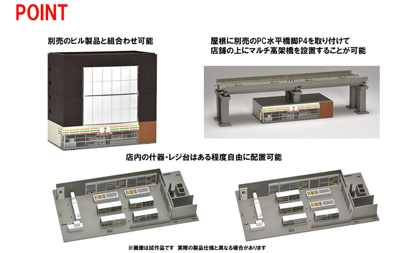 トミックス　コンビニ　新型セブンイレブン　照明フル装備