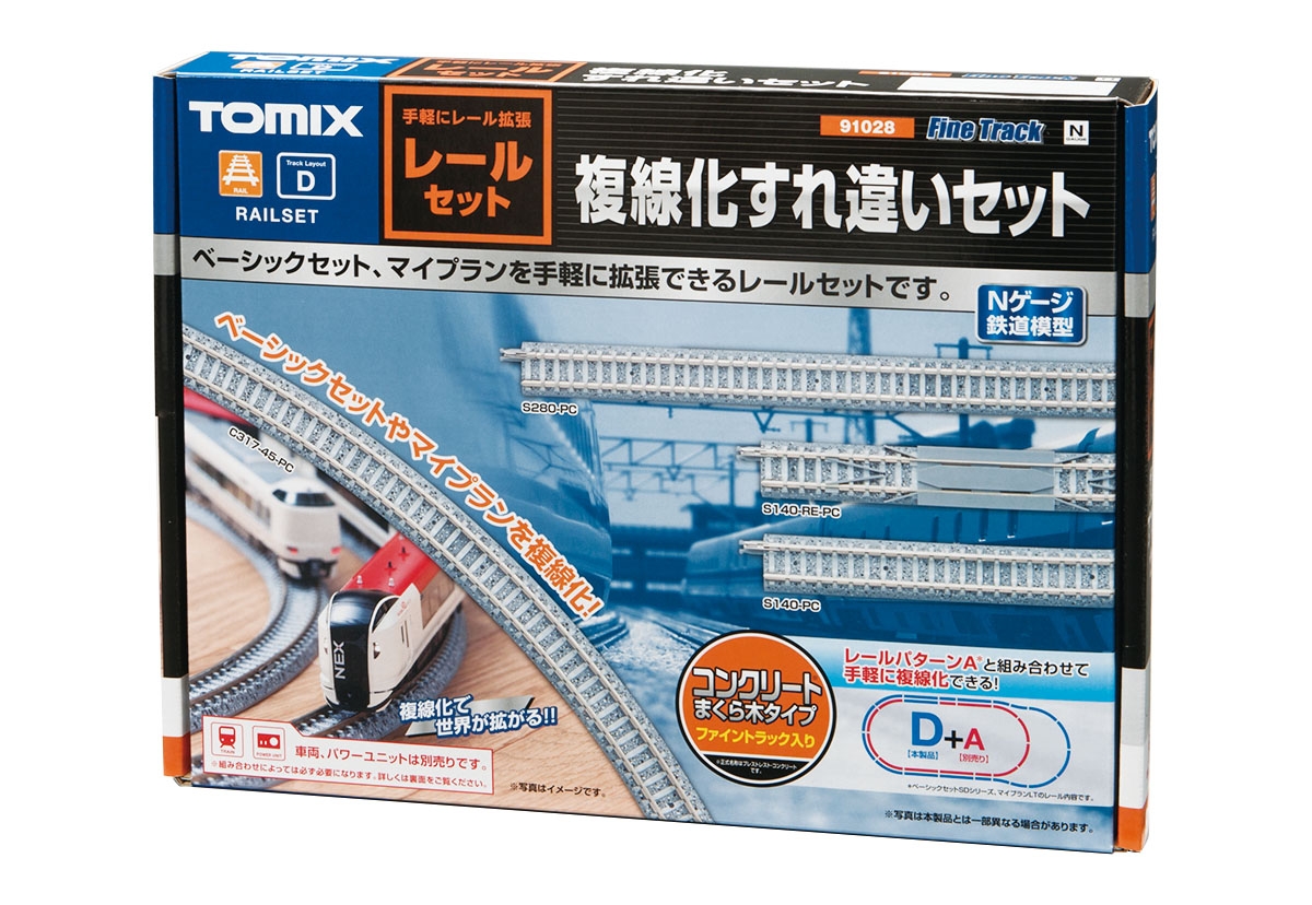 レールセット複線化すれ違いセット(レールパターンD)｜鉄道模型 TOMIX