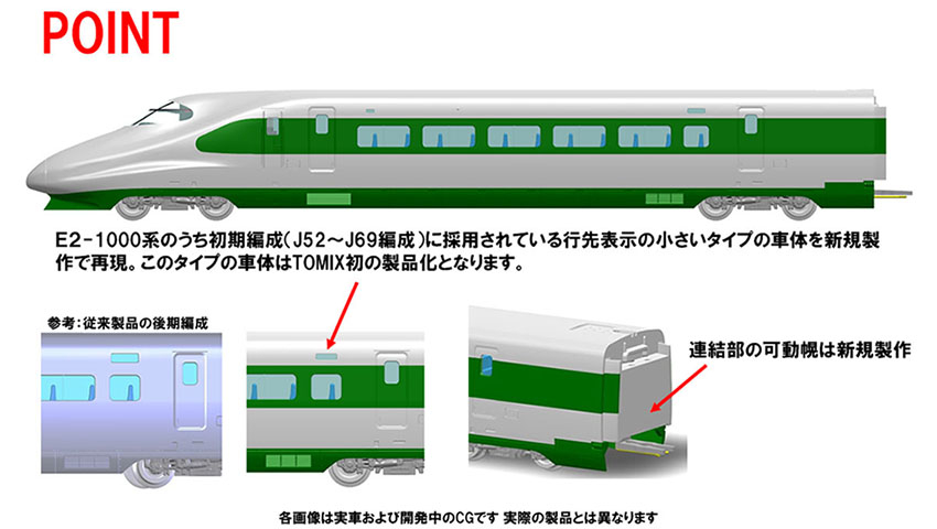 TOMIX JR E2-1000系東北・上越新幹線200系カラー [未走行]電車 - 鉄道模型