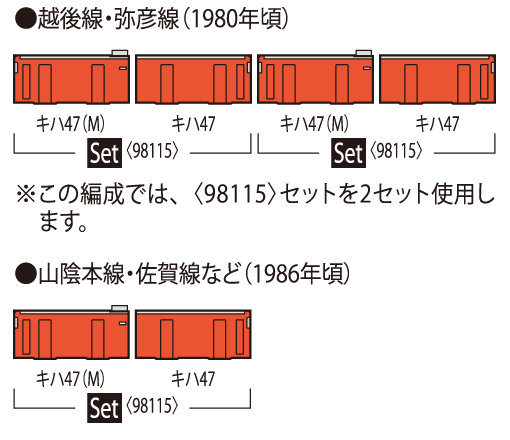 国鉄 キハ47-500形ディーゼルカーセット ｜鉄道模型 TOMIX 公式サイト