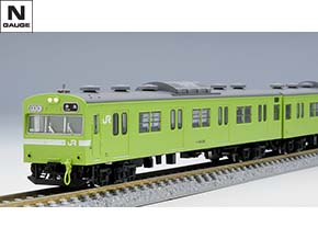 98422 JR 103系通勤電車(JR西日本仕様・黒サッシ・ウグイス)基本セット