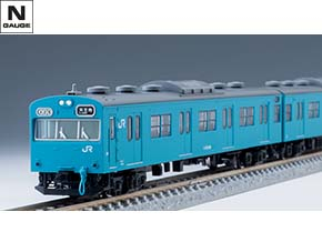 98495 JR 103系通勤電車(JR西日本仕様・黒サッシ・スカイブルー)基本セット