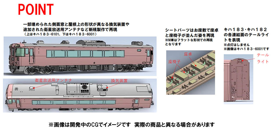 JR キハ183-6000系ディーゼルカー(お座敷車)セット｜鉄道模型 TOMIX 