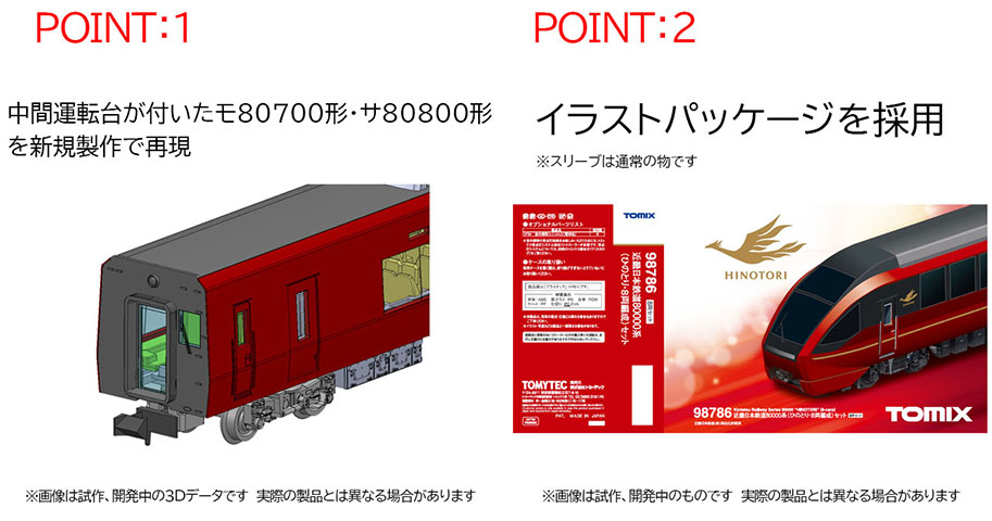 近畿日本鉄道 80000系(ひのとり・8両編成)セット｜鉄道模型 TOMIX 公式 