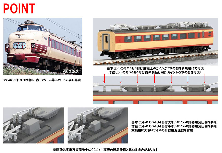 国鉄 485系特急電車(ひたち)基本セット｜鉄道模型 TOMIX 公式サイト 