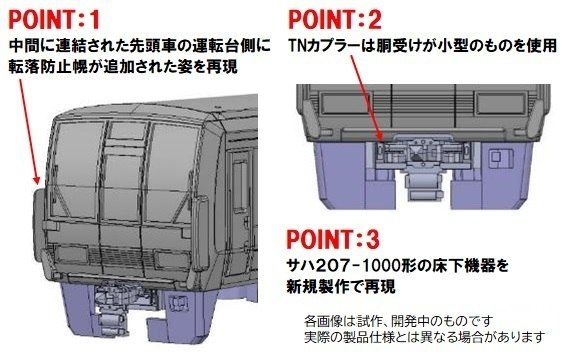 JR 207-1000系通勤電車(転落防止幌付)セット｜製品情報｜製品検索