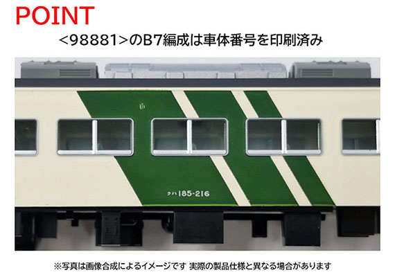 JR 185-200系特急電車（B7編成・踊り子色・強化型スカート