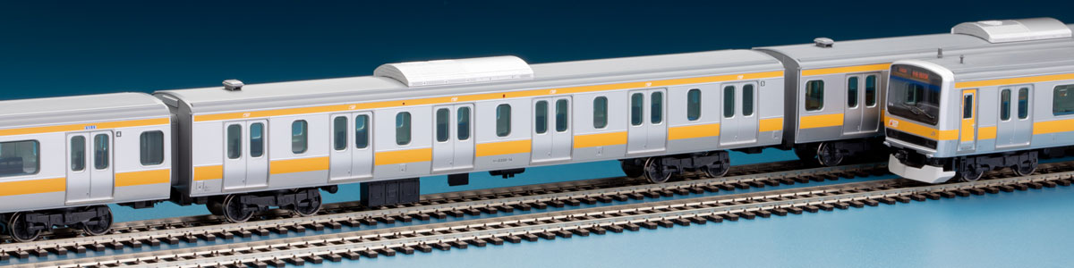 基本セットと増結セットA・Bを使用することで、5号車に6ドア車のサハE230形を連結した姿を再現可能